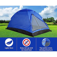 Carpa Iglú De Camping Impermeable 3 Personas Azul®