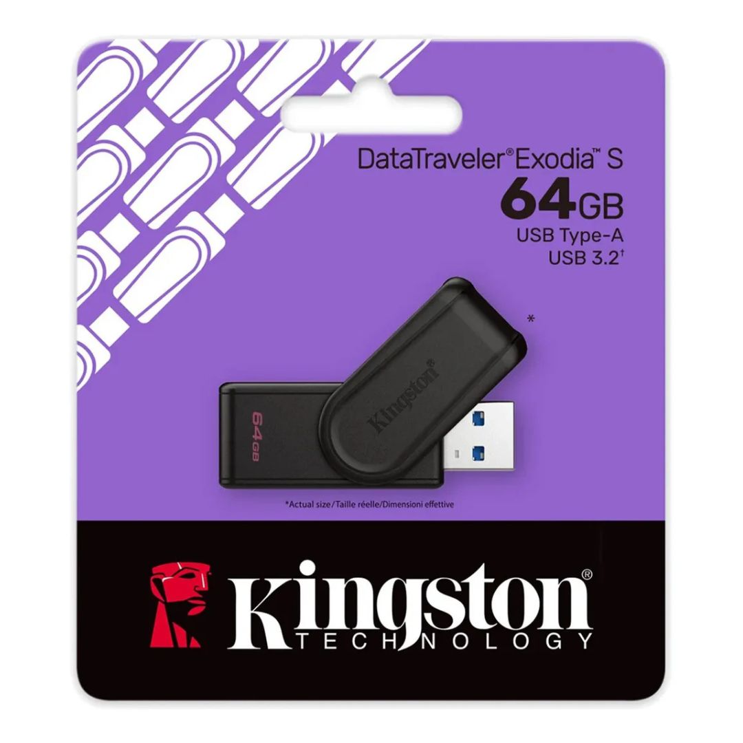 Pendrive Kingston Exodia S Dtxs/64gb 3.2 Usb Negro®