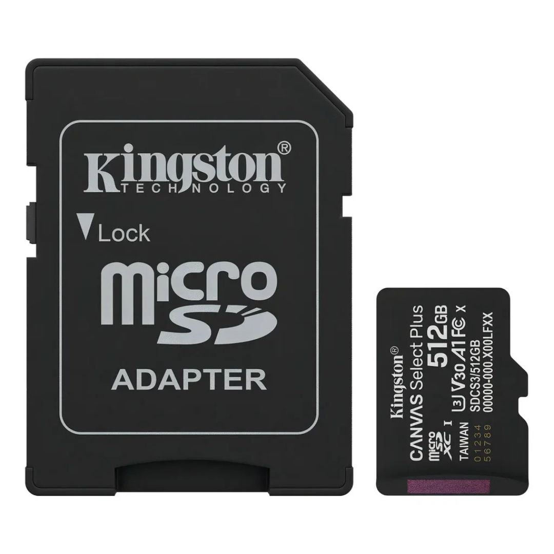 Tarjeta Memoria Microsd Kingston Canvas Plus 512gb 150mb®