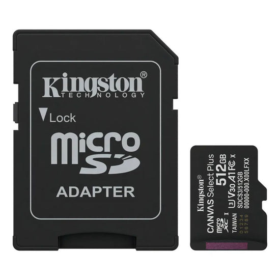 Tarjeta Memoria Microsd Kingston Canvas Plus 512gb 150mb®