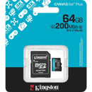 Tarjeta Kingston Canvas Go! Plus 64gb Sdcg4/64gb 200mb®