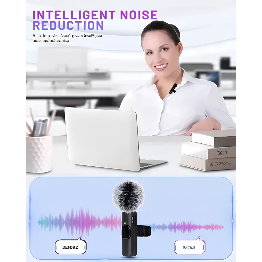 Microfono Solapero Inalambrico Usb 2 En 1 Tipo C E iPhone®