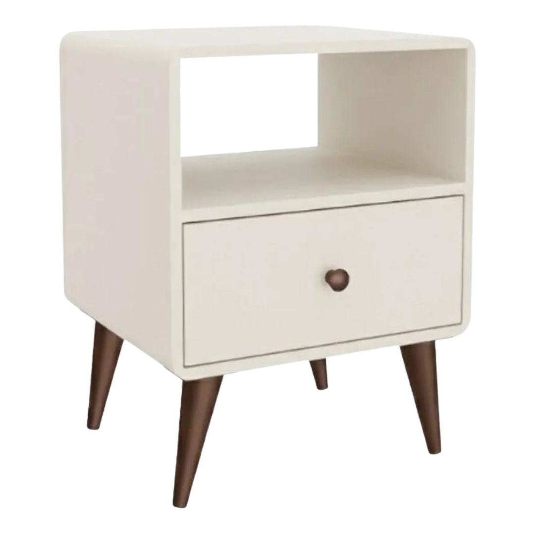 Mesita de Luz Minimalista Madera MDF Resistente Linea Curve®