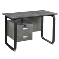 Escritorio Mdf Y Metal 2 Cajones Gris®