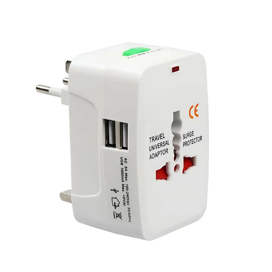 Adaptador Corriente Universal Viajero 2 Puertos Usb 1000 Ma