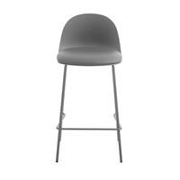 Taburete Acolchado Polipropileno/hierro Gris Mate Premium®