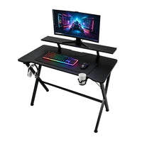 Escritorio Gamer Premium Con Estante+Luces Rgb Colores®