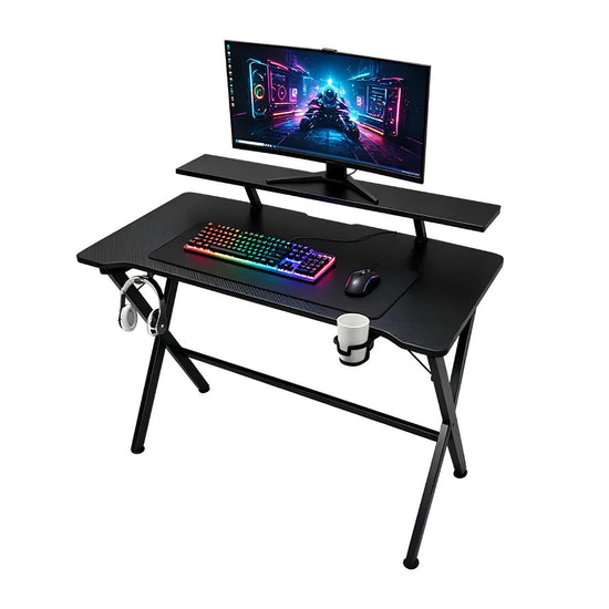 Escritorio Gamer Premium Con Estante+Luces Rgb Colores®