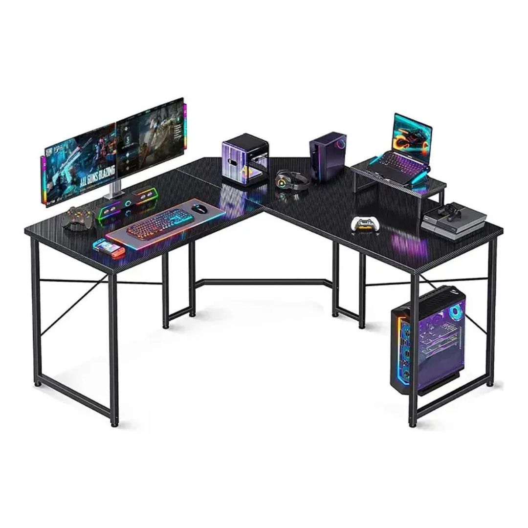 Escritorio Gamer Resistente En L Lamina Carbono®