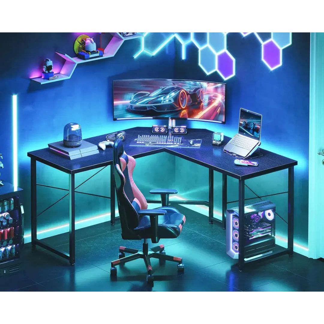 Escritorio Gamer Resistente En L Lamina Carbono®