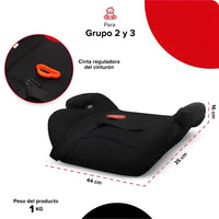 Silla De Auto Niños Booster Seguridad 8-13 Años 35x38x18cm®
