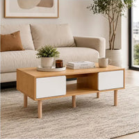 Mesa Ratona/ Mesa de Centro Moderna con Cajones y Estante®