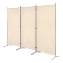 Biombo Separador Plegable 3 Paneles Poliéster Beige®