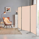 Biombo Separador Plegable 3 Paneles Poliéster Beige®