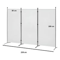 Biombo Separador Plegable 3 Paneles Poliéster Beige®