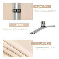 Biombo Separador Plegable 3 Paneles Poliéster Beige®