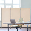 Biombo Separador Plegable 3 Paneles Poliéster Beige®