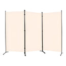 Biombo Separador Plegable 3 Paneles Poliéster Beige®