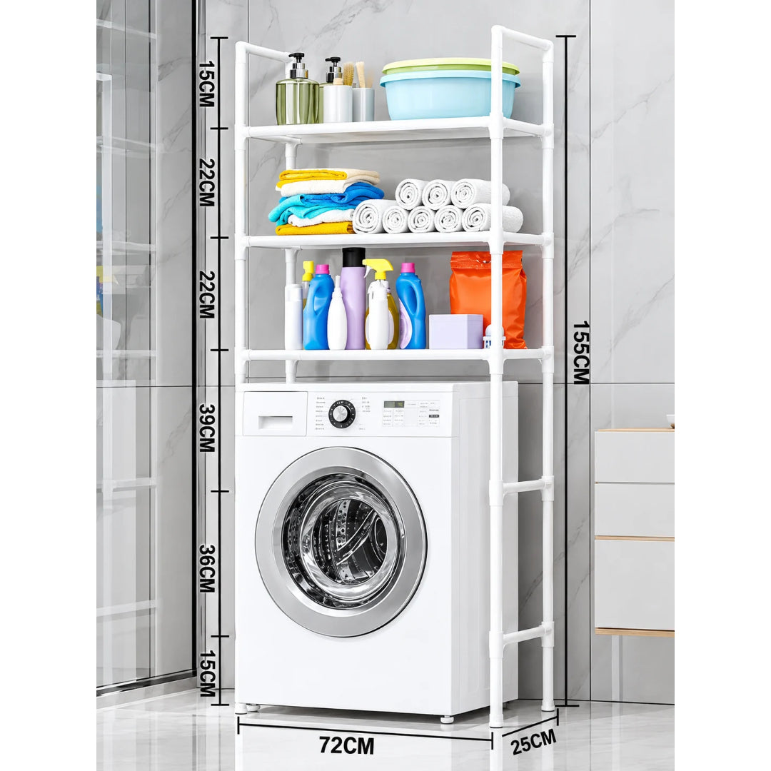 Mueble organizador de baño lavadora con 3 estantes®