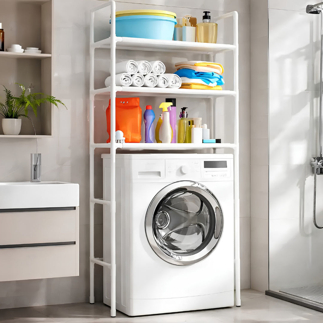 Mueble organizador de baño lavadora con 3 estantes®