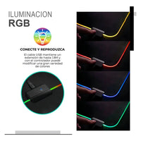 Mouse Pad Gamer XL Antideslizante Con Luz LED®