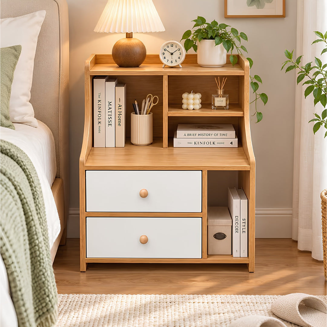 Mesa De Luz Con 2 Cajones Y Estantes®