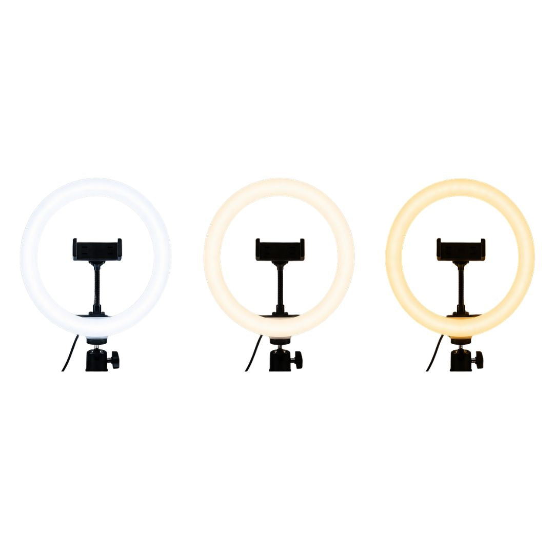 Aro De Luz 26cm 3 Intensidades + Soporte Para Celular Pro®
