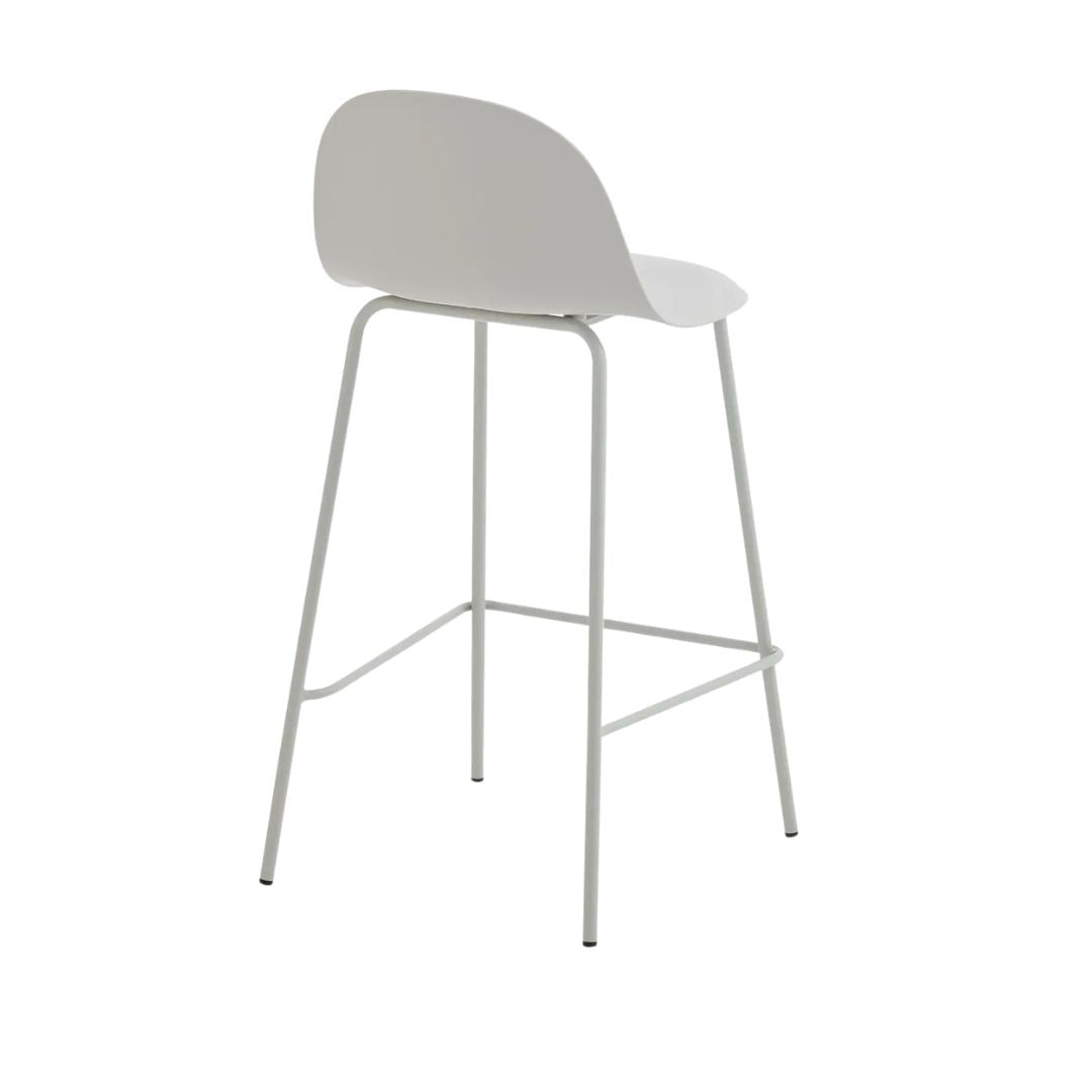 Taburete Minimalista Polipropileno/hierro Blanco Mate Premium®