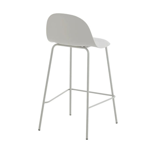 Taburete Minimalista Polipropileno/hierro Blanco Mate Premium®