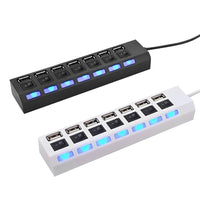 Hub Usb Treqa 7 Puertos Cable 40cm Resistente Y Seguro®