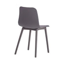 Silla Acolchonada De Polipropileno Grafito Mate Premium®