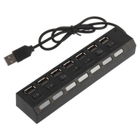 Hub Usb Treqa 7 Puertos Cable 40cm Resistente Y Seguro®