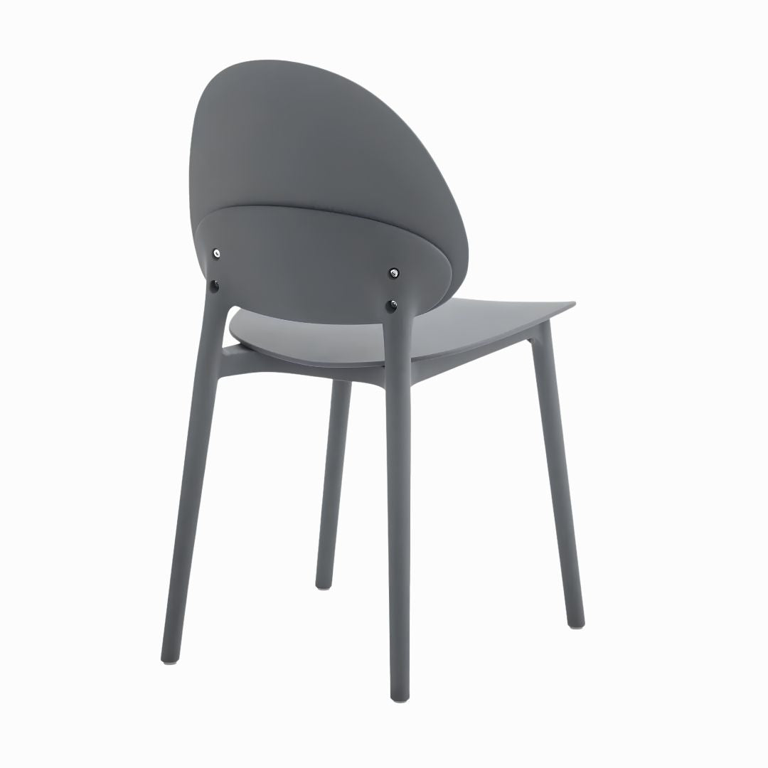Silla De Comedor/exterior Gris Mate Polipropileno Premium®