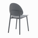 Silla De Comedor/exterior Gris Mate Polipropileno Premium®