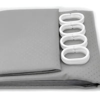 Cortina De Baño Impermeable Poliester 180x180 Gris Calidad®