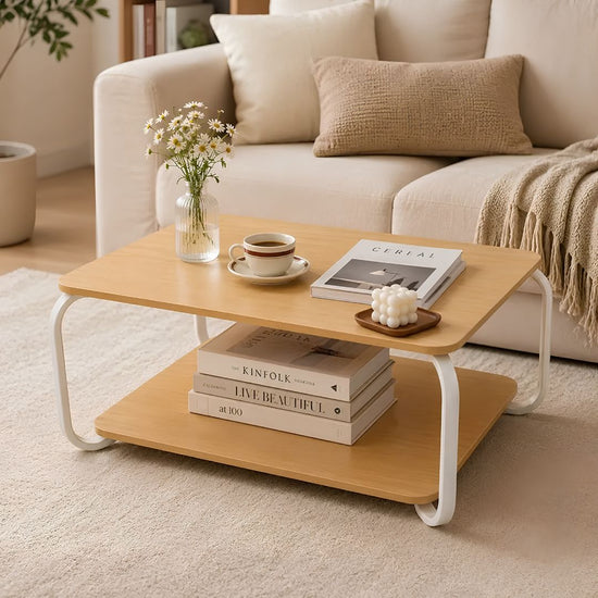 Mesa Ratona Premium Mdf Laminado 2 Niveles Patas Metalicas®