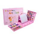Set Kit De Arte 208 Piezas Valija Infantil Con Atril Rosado®