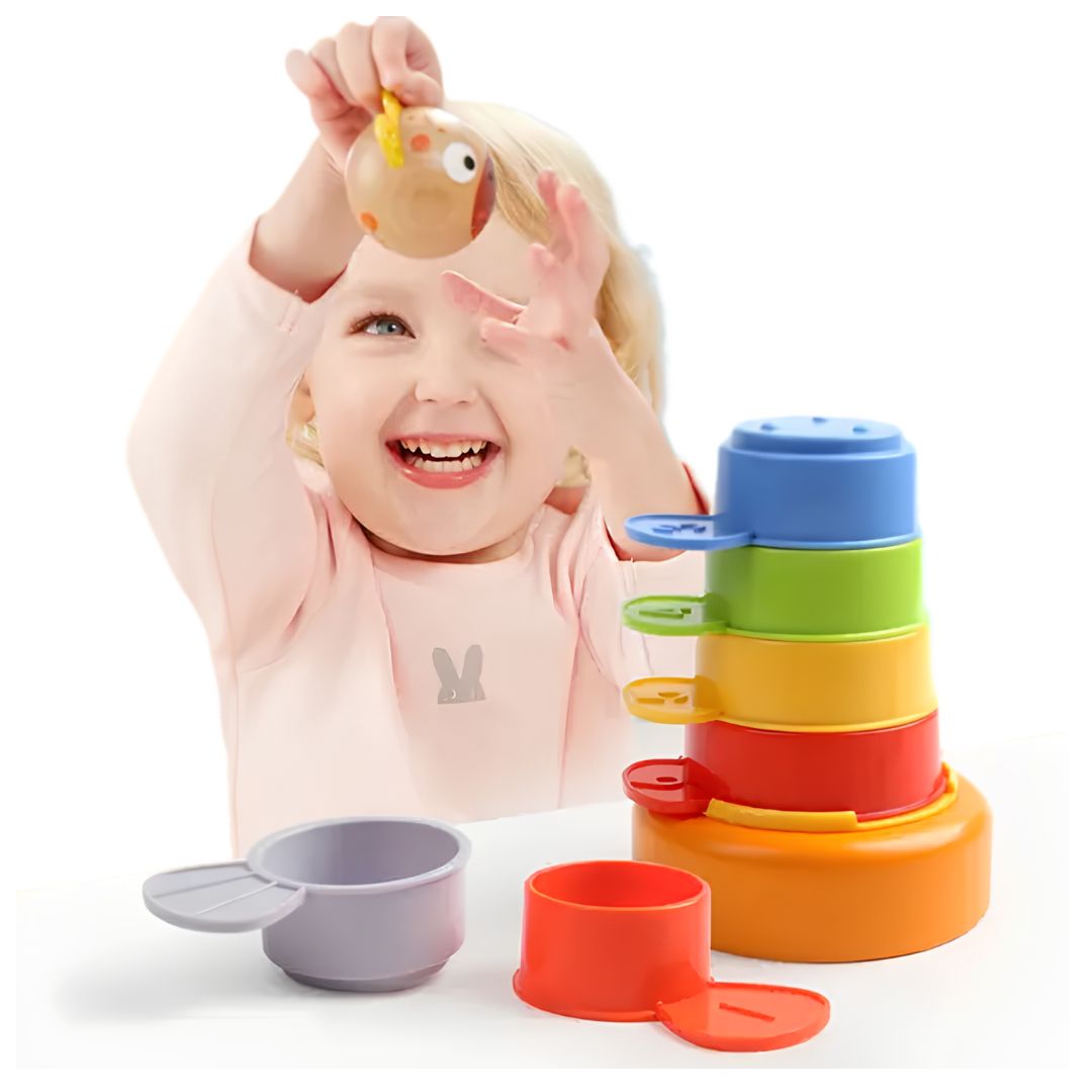 Juego Didactico Tazas De Colores Para Apilar Infantil®