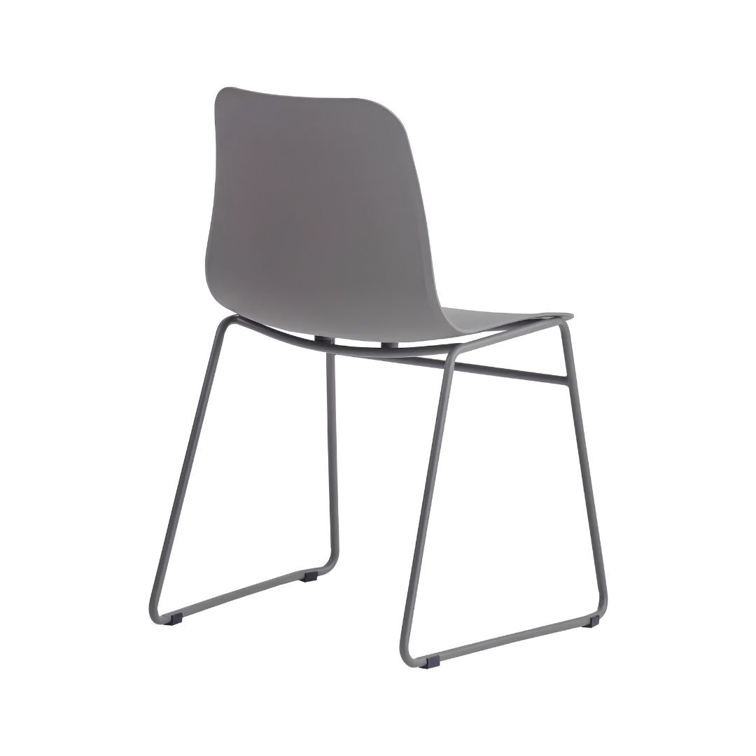 Silla Moderna De Polipropileno/base Metal Grafito Premium®