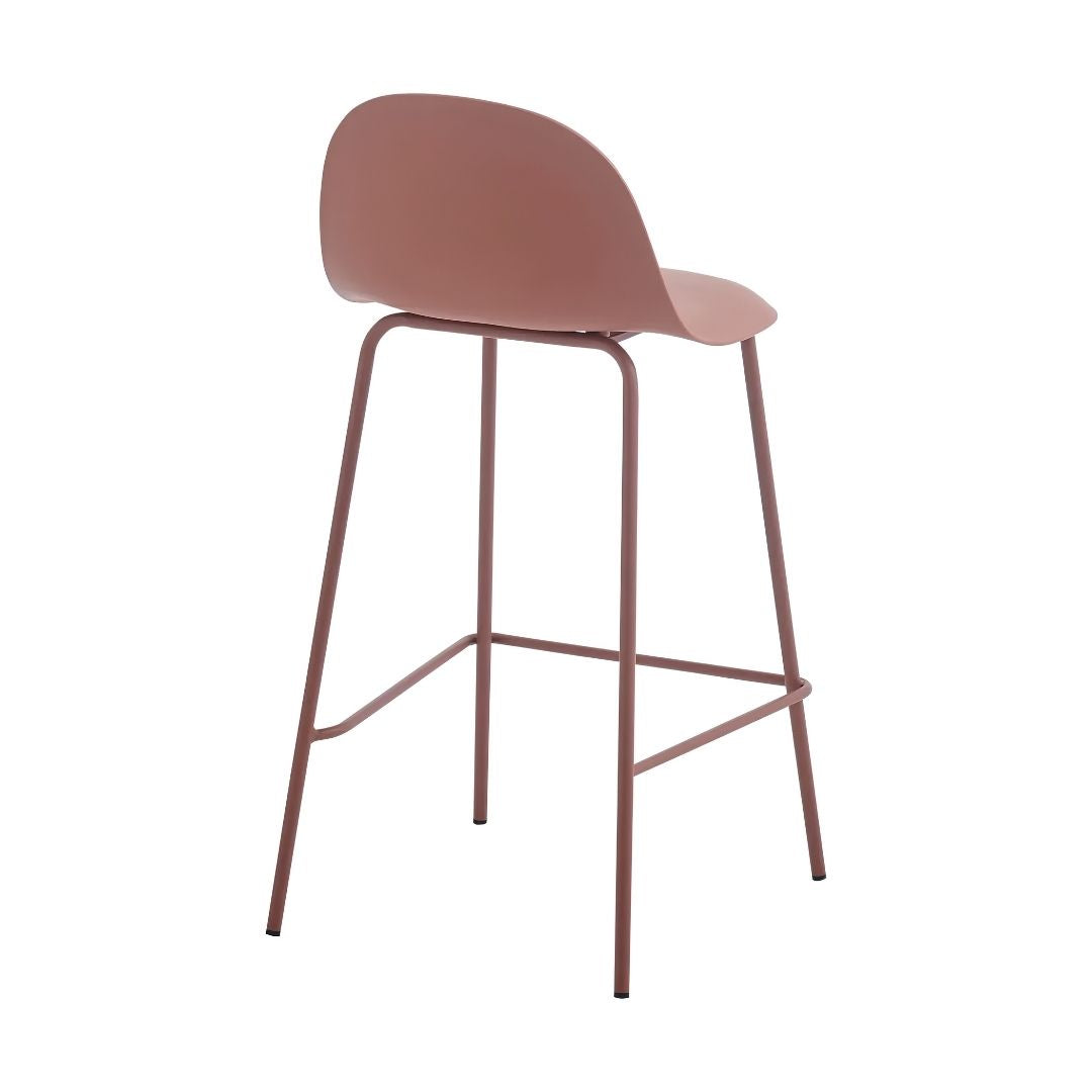 Taburete Minimalista Polipropileno/hierro Terracota Mate®