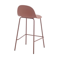 Taburete Minimalista Polipropileno/hierro Terracota Mate®