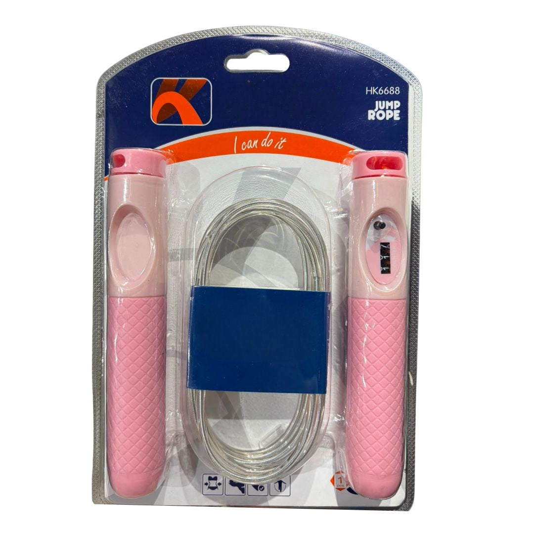 Cuerda De Salto Con Contador Para Ejercicio Resistente Rosa®