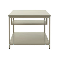 Mesita Ratona Estilo Industrial Mdf/metal Beige Con Estante®