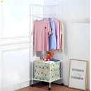 Perchero Esquinero Metalico 2 Estantes Resistente 180x45cm®