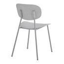 Silla De Comedor Gris Mate Metal/polipropileno Premium®