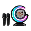 Parlante De Karaoke Portátil Con Bluetooth+micrófonos Negro®