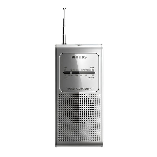 Radio Philips Profesional Portátil A Pila Am/fm Ae1500w C®