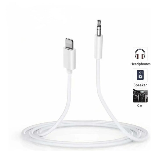 Cable Adaptador Auxiliar Compatible Lightning A 3.5 Treqa®
