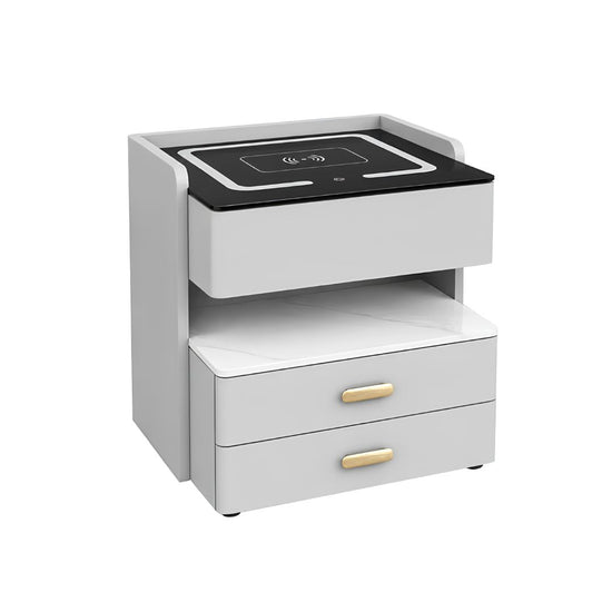 Mesa De Luz Smart Premium Led+carga Inalámbrica+bluetooth®