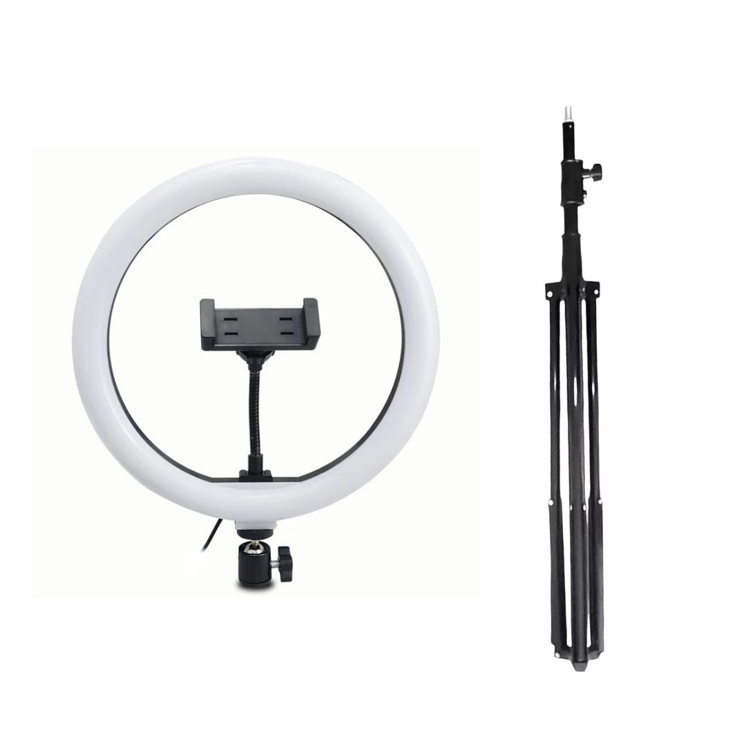 Aro De Luz Led 26cm+trípode 2.1m Y Soporte De Celular Pro®